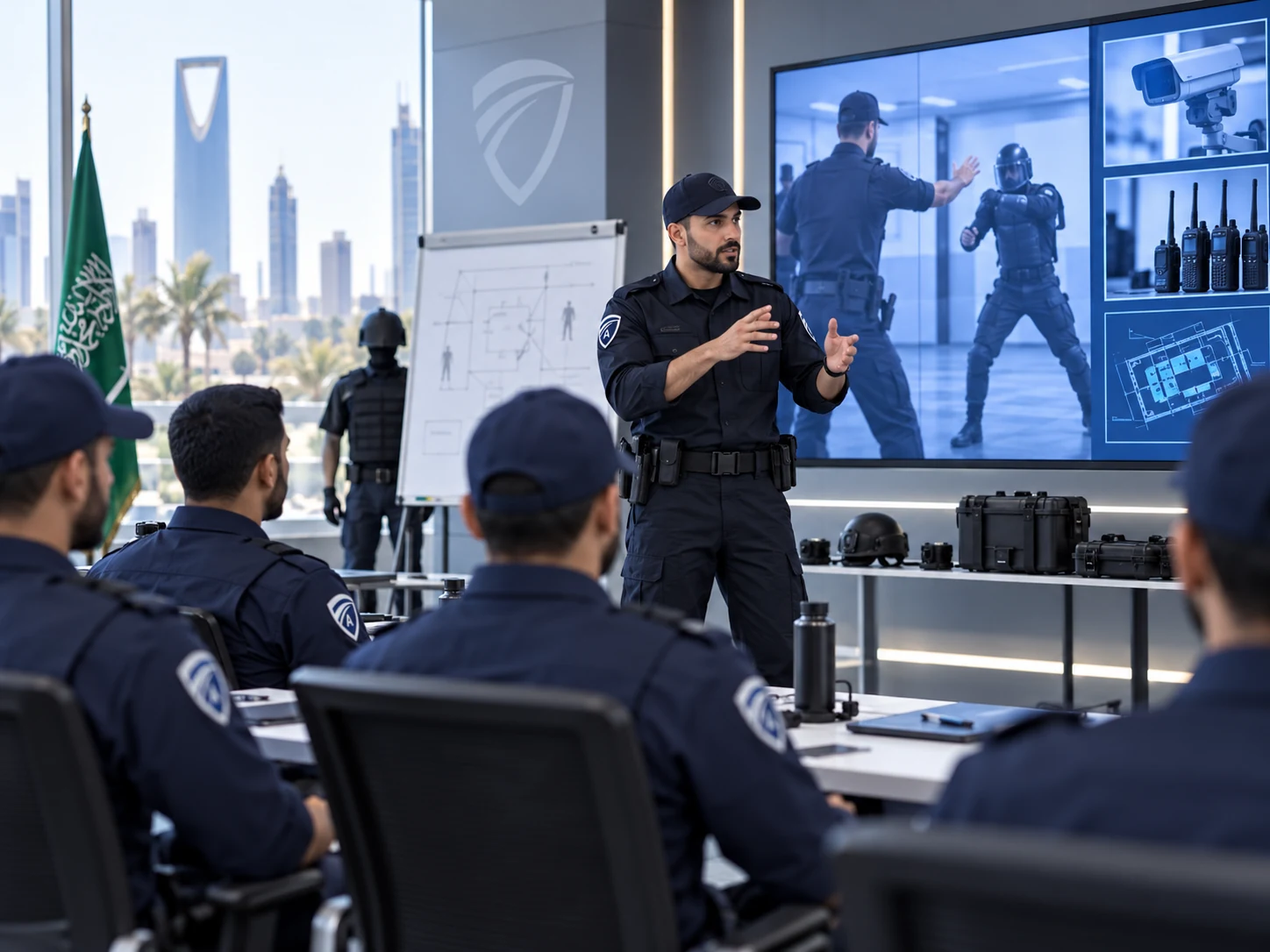Security personnel training session